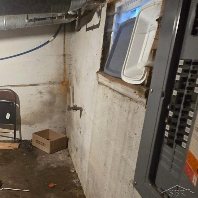 interior space with electric panel