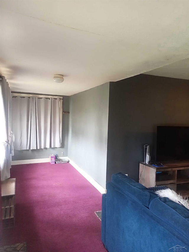 1390 E Wilcox Ave, White Cloud, MI 49349 - living area featuring baseboards and carpet floors