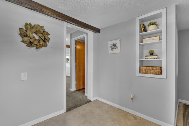8033 S Portage Rd, Jackson, MI 49201 - corridor featuring baseboards, carpet floors, and a textured ceiling