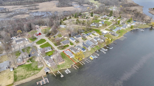 8033 S Portage Rd, Jackson, MI 49201 - birds eye view of property with a water view