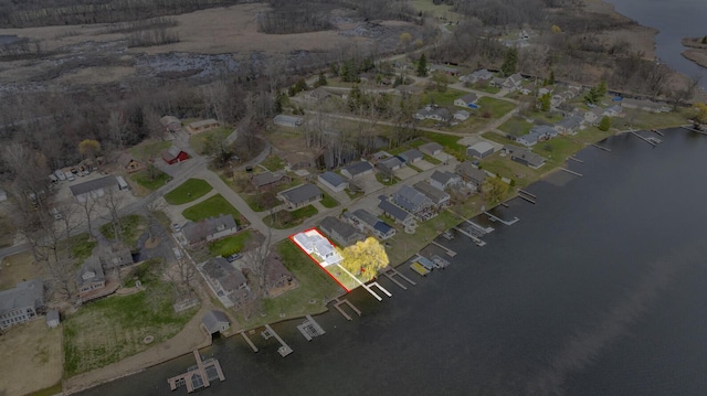 8033 S Portage Rd, Jackson, MI 49201 - birds eye view of property with a water view