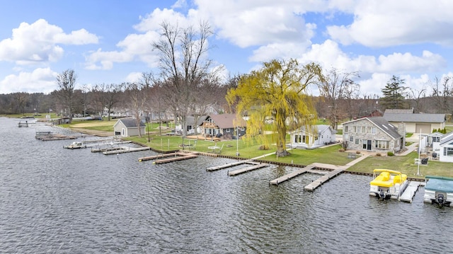 8033 S Portage Rd, Jackson, MI 49201 - property view of water with a floating dock and a residential view