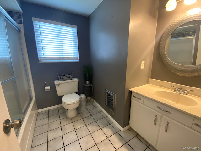 135 Gerald Ave, Clawson, MI 48017 - full bathroom with toilet, vanity, tile patterned flooring, and baseboards