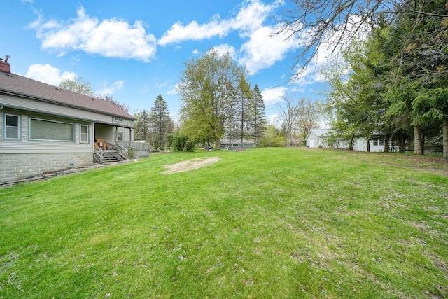 8825 Mills Rd, Manitou Beach, MI 49253 - view of green lawn