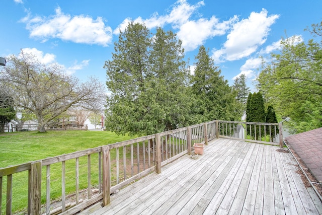 8825 Mills Rd, Manitou Beach, MI 49253 - wooden deck with a lawn