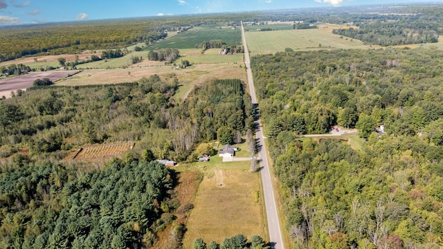 4345 W Mcnally Rd, Coleman, MI 48618 - bird's eye view with a rural view and a view of trees