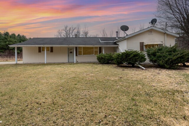 4345 W Mcnally Rd, Coleman, MI 48618 - view of front of house with roof with shingles and a front yard