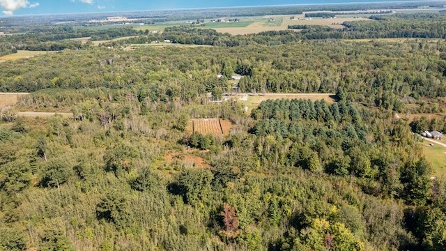 4345 W Mcnally Rd, Coleman, MI 48618 - aerial view featuring a wooded view