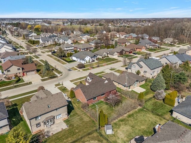 aerial view featuring a residential view