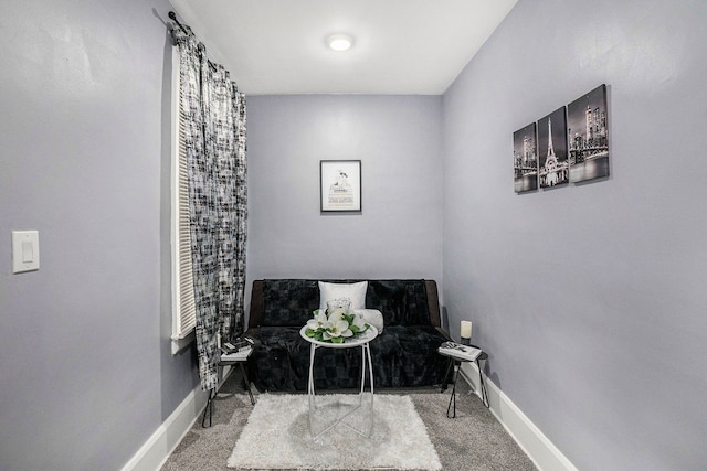 4411 Iroquois St, Detroit, MI 48214 - sitting room featuring baseboards and carpet floors