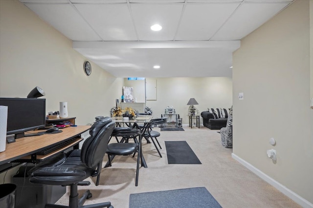 26765 Plumgrove Ln, Farmington Hills, MI 48334 - carpeted office with baseboards and recessed lighting