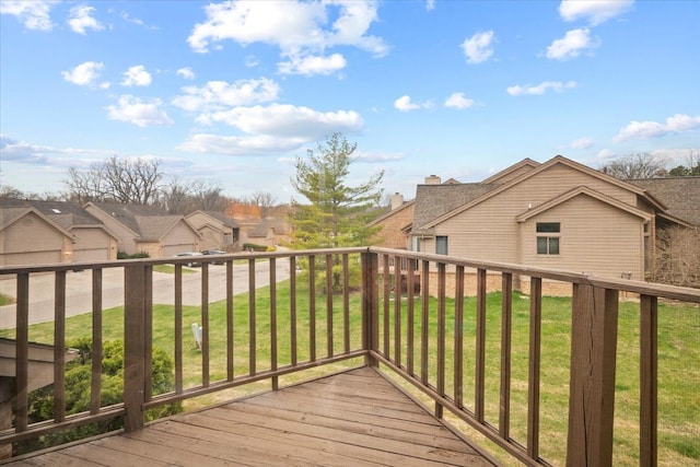 26765 Plumgrove Ln, Farmington Hills, MI 48334 - deck featuring a residential view and a lawn