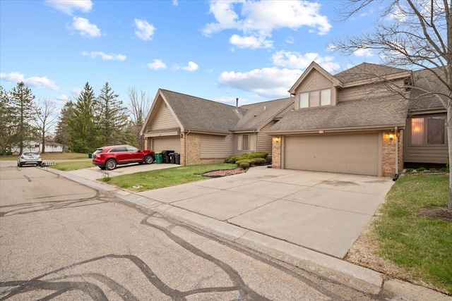 26765 Plumgrove Ln, Farmington Hills, MI 48334 - multi unit property with an attached garage, brick siding, roof with shingles, and concrete driveway