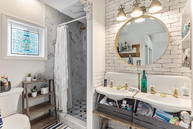 17570 Apache Trl, Howard City, MI 49329 - full bath featuring a shower stall and toilet