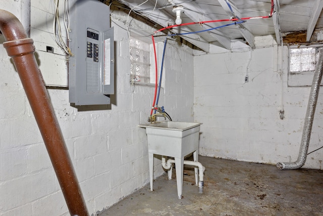 14919 Lesure St, Detroit, MI 48227 - unfinished below grade area featuring electric panel