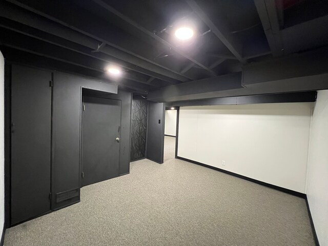 view of carpeted cinema room