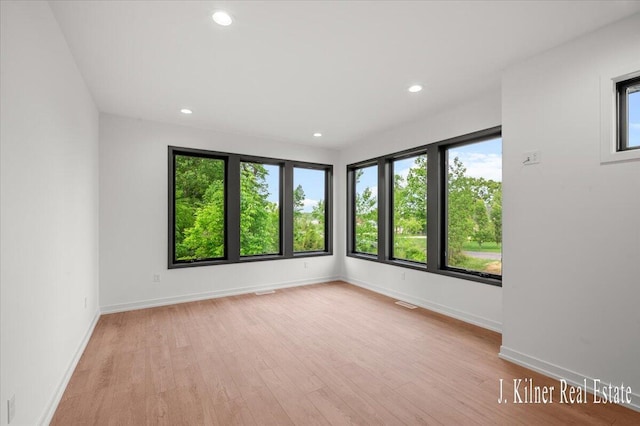 9465 Wabasis Pointe Dr NE, Greenville, MI 48838 - spare room with recessed lighting, baseboards, and light wood finished floors