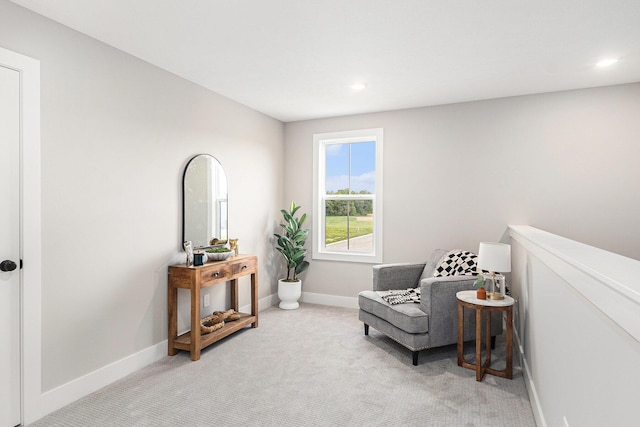 10495 Poppy Ln, Allendale, MI 49401 - living area with light colored carpet, baseboards, and recessed lighting