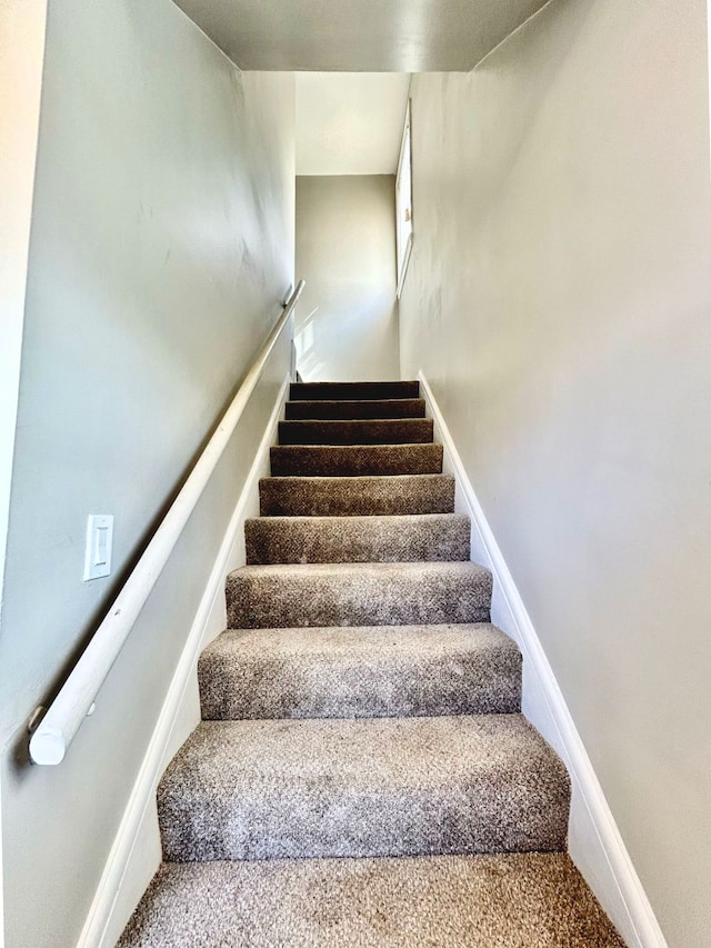 10342 Britain St, Detroit, MI 48224 - stairs with carpet flooring and baseboards