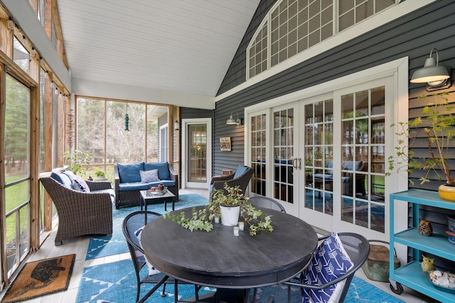 17867 K-Line Way, Marshall, MI 49068 - sunroom / solarium with an outdoor living space and french doors