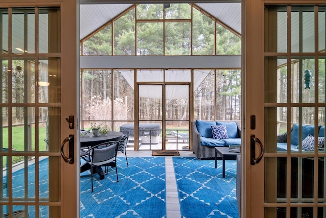 17867 K-Line Way, Marshall, MI 49068 - interior space featuring outdoor dining area and an outdoor hangout area