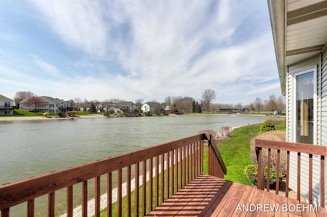 332 Royal Park Dr, Zeeland, MI 49464 - deck with a yard, a water view, and a residential view