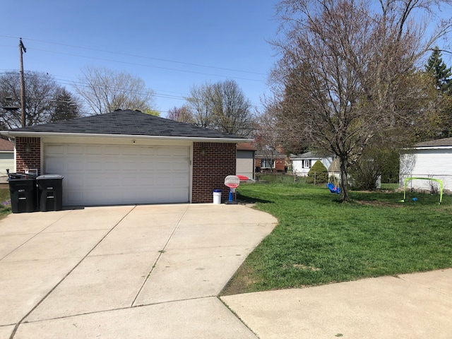 exterior space featuring an outbuilding and a detached garage
