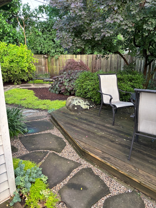 wooden deck with fence