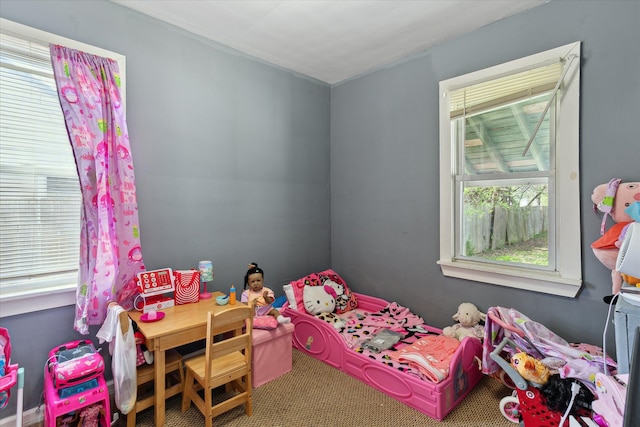 view of carpeted bedroom