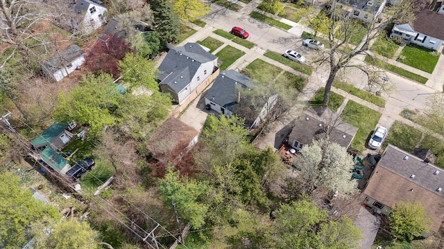 aerial perspective of suburban area