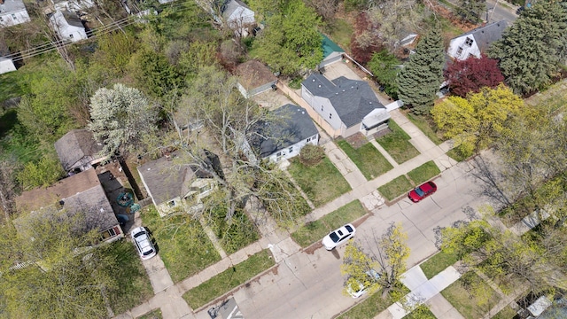 aerial view of residential area