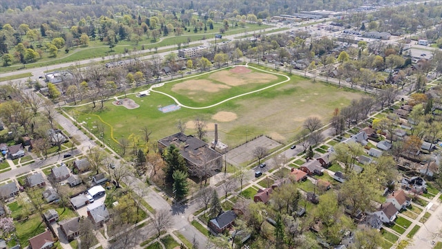 aerial view of property's location with nearby suburban area