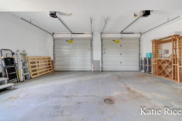 5575 Beechmont Rd, Whitehall, MI 49461 - garage featuring a garage door opener