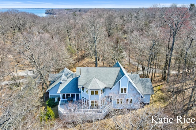 5575 Beechmont Rd, Whitehall, MI 49461 - drone / aerial view featuring a forest view