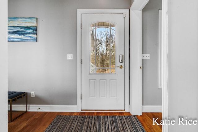 5575 Beechmont Rd, Whitehall, MI 49461 - entrance foyer with baseboards and wood finished floors