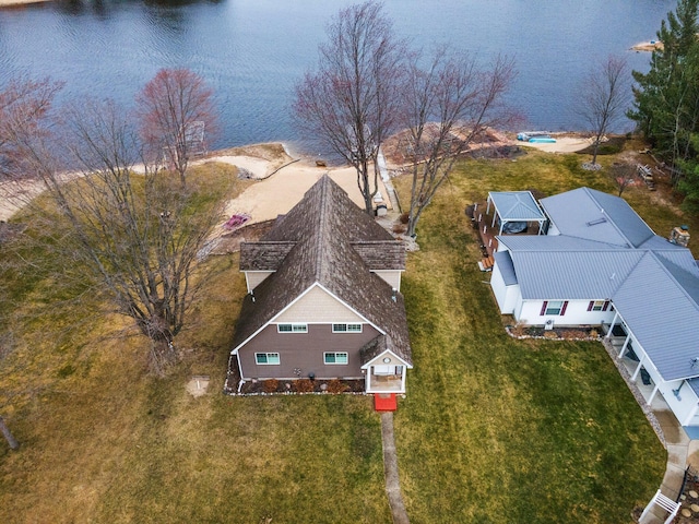 1219 Nokomis Dr, Gladwin, MI 48624 - bird's eye view featuring a water view