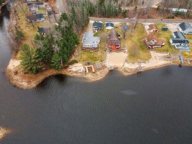 1219 Nokomis Dr, Gladwin, MI 48624 - drone / aerial view with a water view and a residential view