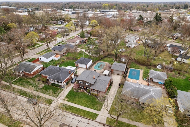drone / aerial view featuring a residential view
