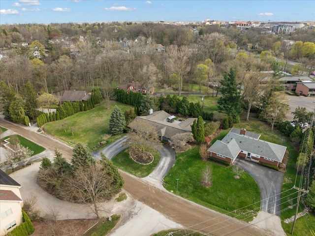 aerial view featuring a residential view