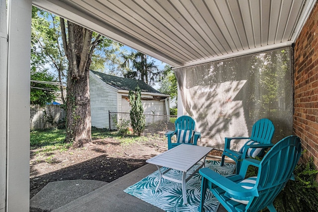 view of patio with fence