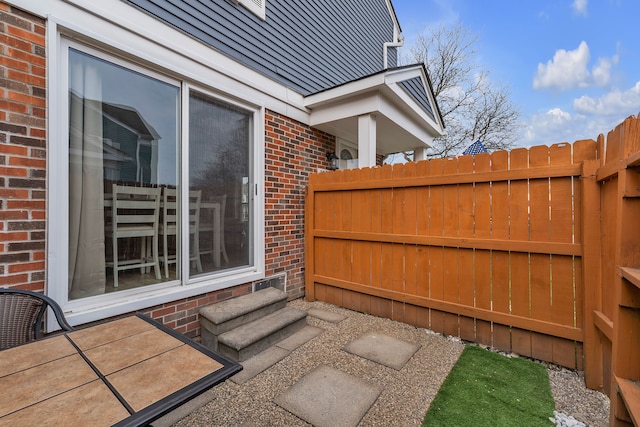 view of patio / terrace with fence