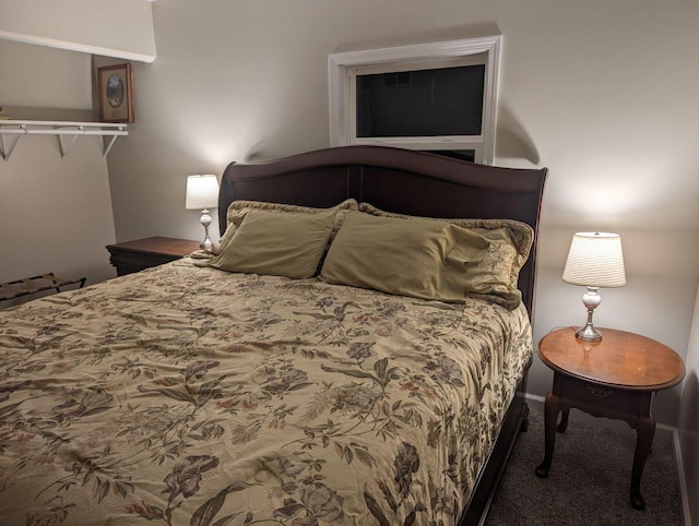 bedroom with carpet floors