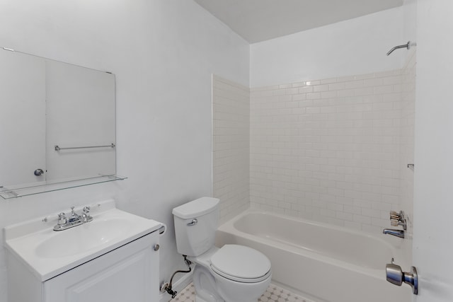 640 Virginia Park St, Detroit, MI 48202 - bathroom featuring shower / bath combination, tile patterned flooring, toilet, and vanity