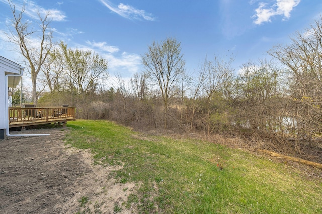 1525 Hiller Rd, West Bloomfield, MI 48324 - view of yard with a wooden deck