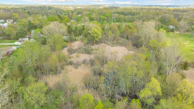 1525 Hiller Rd, West Bloomfield, MI 48324 - birds eye view of property with a forest view