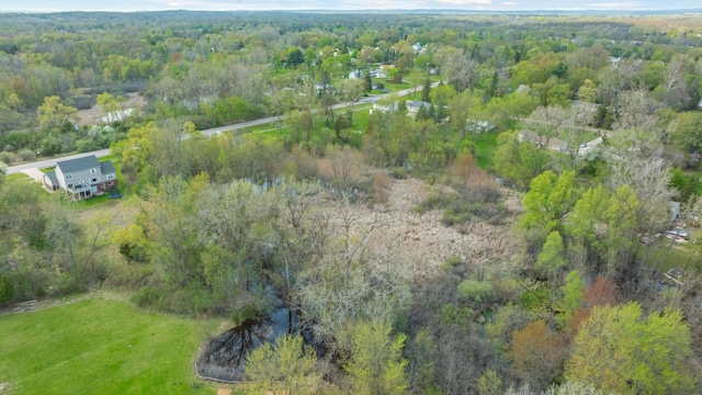 1525 Hiller Rd, West Bloomfield, MI 48324 - bird's eye view featuring a forest view