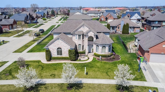 aerial view featuring a residential view