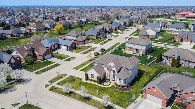 bird's eye view featuring a residential view