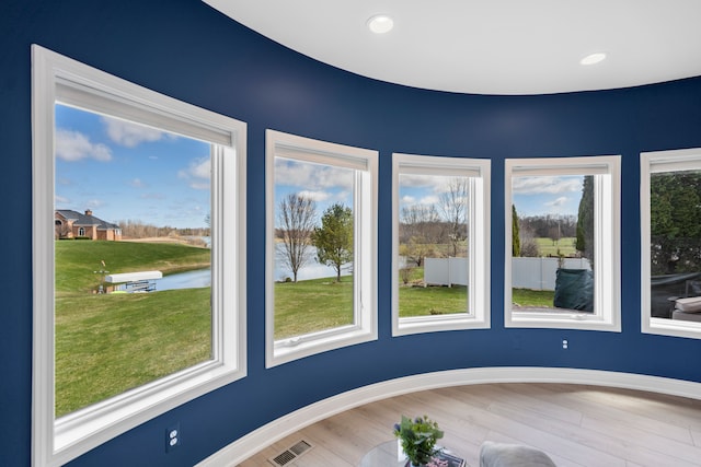 7455 Groveland Rd, Holly, MI 48442 - interior space featuring recessed lighting, wood finished floors, and visible vents