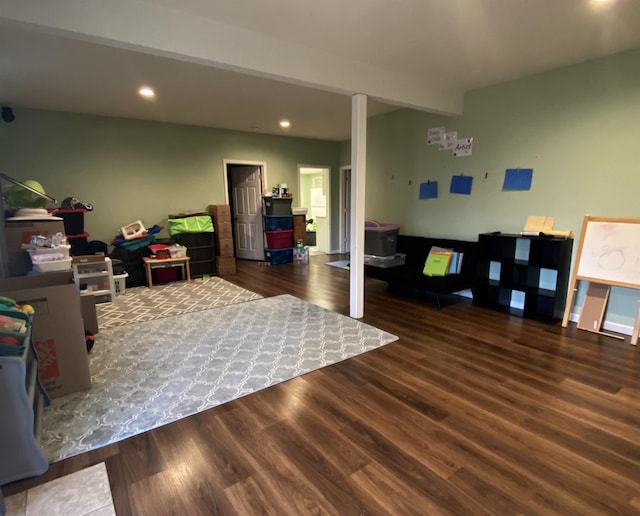 835 Eden St, Kingsley, MI 49649 - recreation room featuring wood finished floors and recessed lighting
